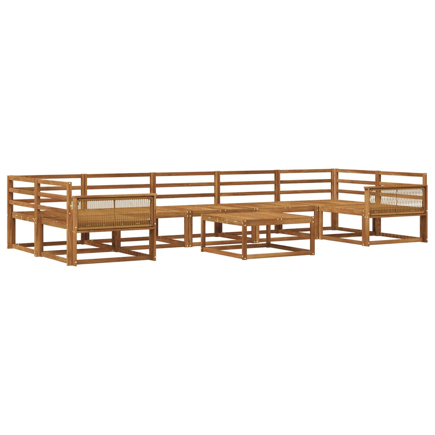Outdoor Sofa Set 8 pcs Natural Solid Acacia Wood