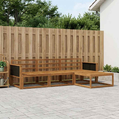 Outdoor Sofa Set 4 pcs Natural Solid Acacia Wood