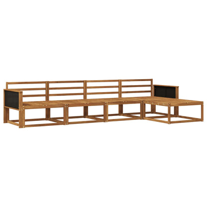 Outdoor Sofa Set 5 pcs Natural Solid Acacia Wood