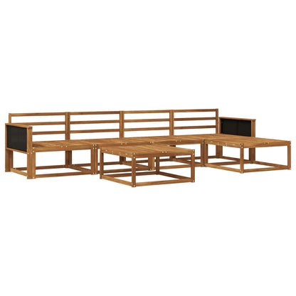Outdoor Sofa Set 6 pcs Natural Solid Acacia Wood