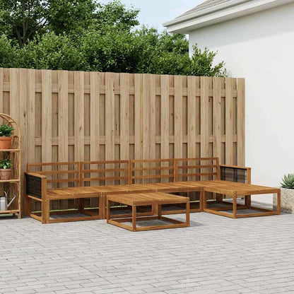 Outdoor Sofa Set 6 pcs Natural Solid Acacia Wood