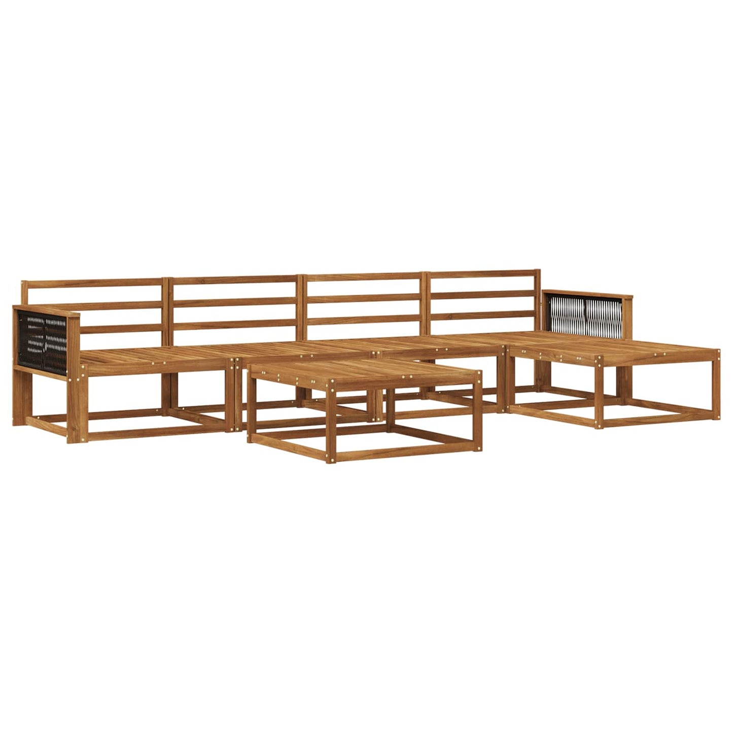 Outdoor Sofa Set 6 pcs Natural Solid Acacia Wood