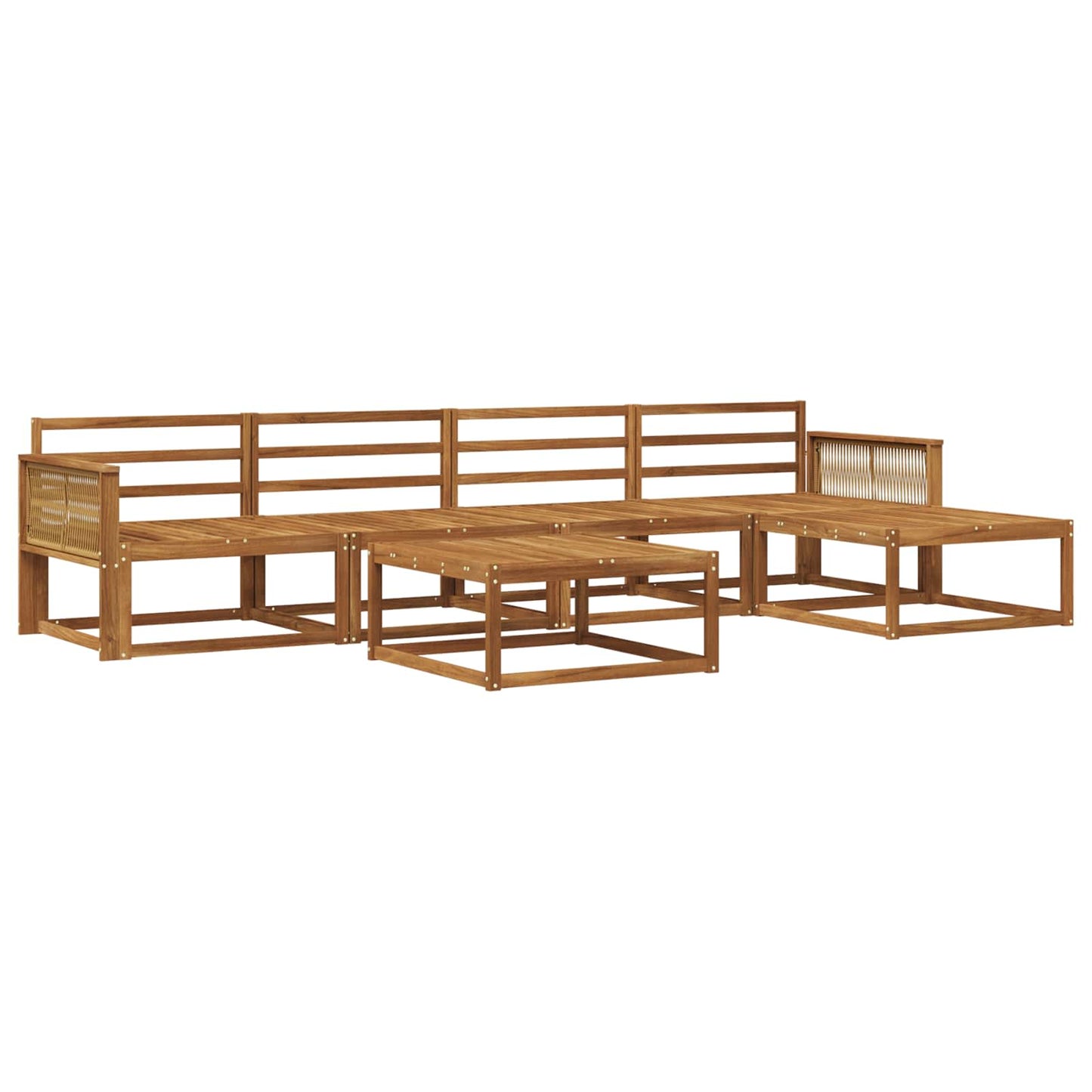 Outdoor Sofa Set 6 pcs Natural Solid Acacia Wood