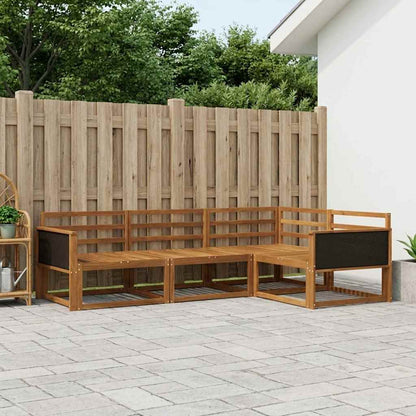 Outdoor Sofa Set 4 pcs Natural Solid Acacia Wood