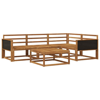 Outdoor Sofa Set 5 pcs Natural Solid Acacia Wood
