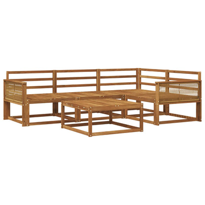 Outdoor Sofa Set 5 pcs Natural Solid Acacia Wood