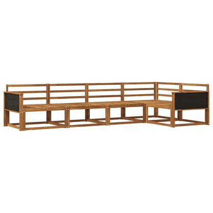 Outdoor Sofa Set 5 pcs Natural Solid Acacia Wood