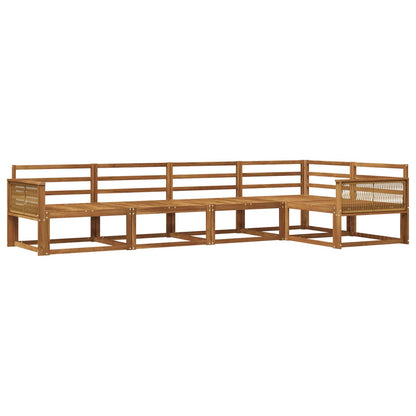 Outdoor Sofa Set 5 pcs Natural Solid Acacia Wood