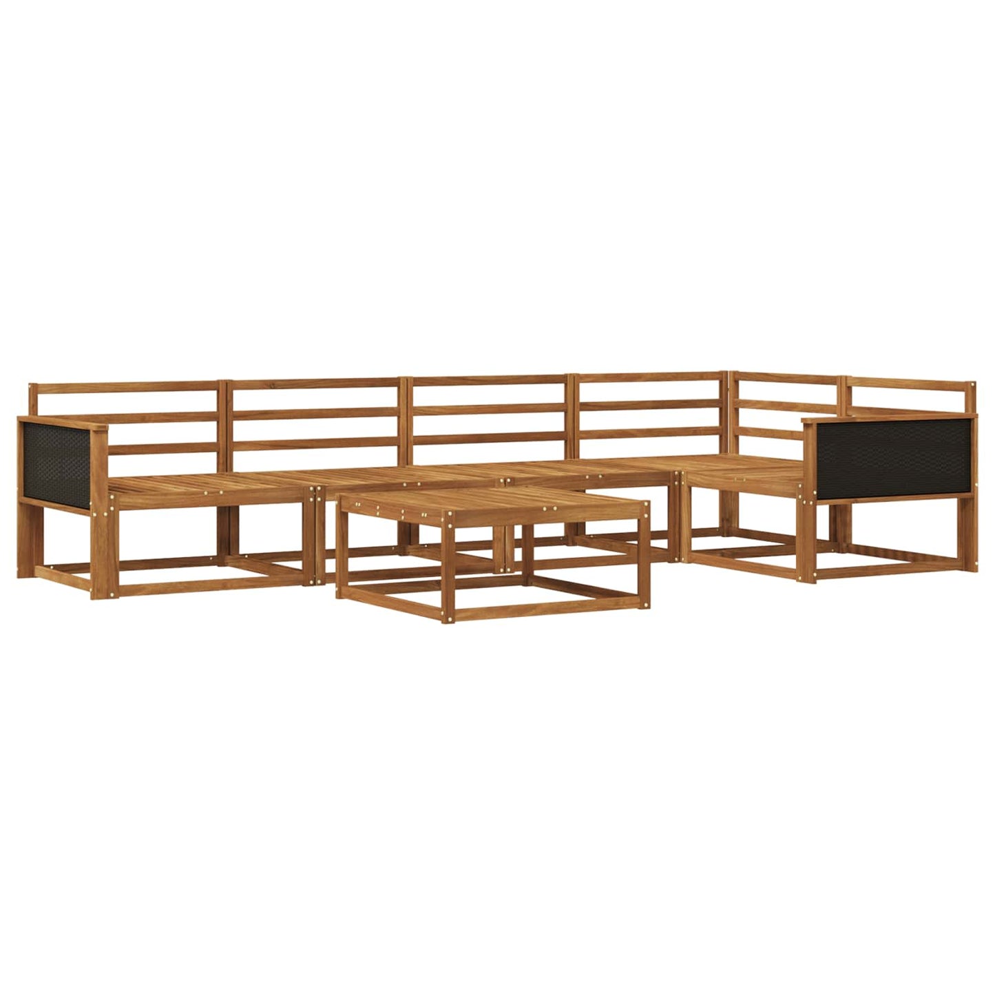 Outdoor Sofa Set 6 pcs Natural Solid Acacia Wood