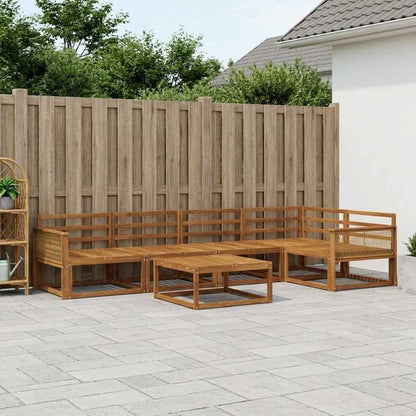 Outdoor Sofa Set 6 pcs Natural Solid Acacia Wood