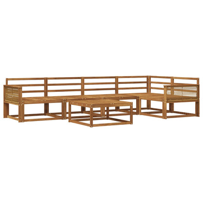 Outdoor Sofa Set 6 pcs Natural Solid Acacia Wood