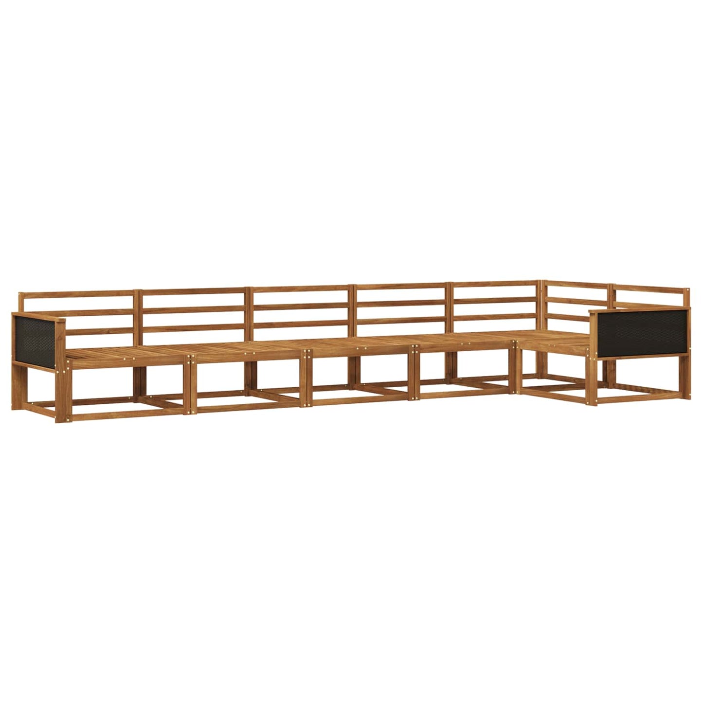 Outdoor Sofa Set 6 pcs Natural Solid Acacia Wood
