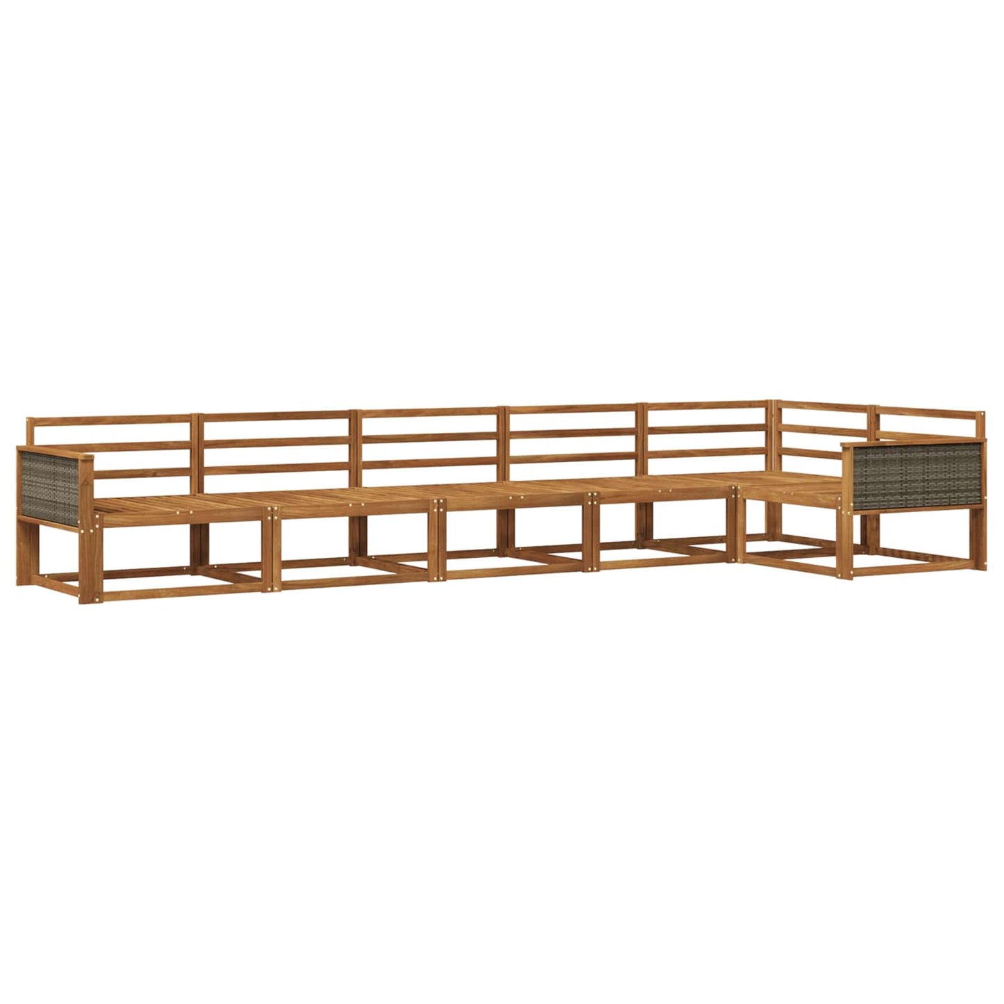 Outdoor Sofa Set 6 pcs Natural Solid Acacia Wood