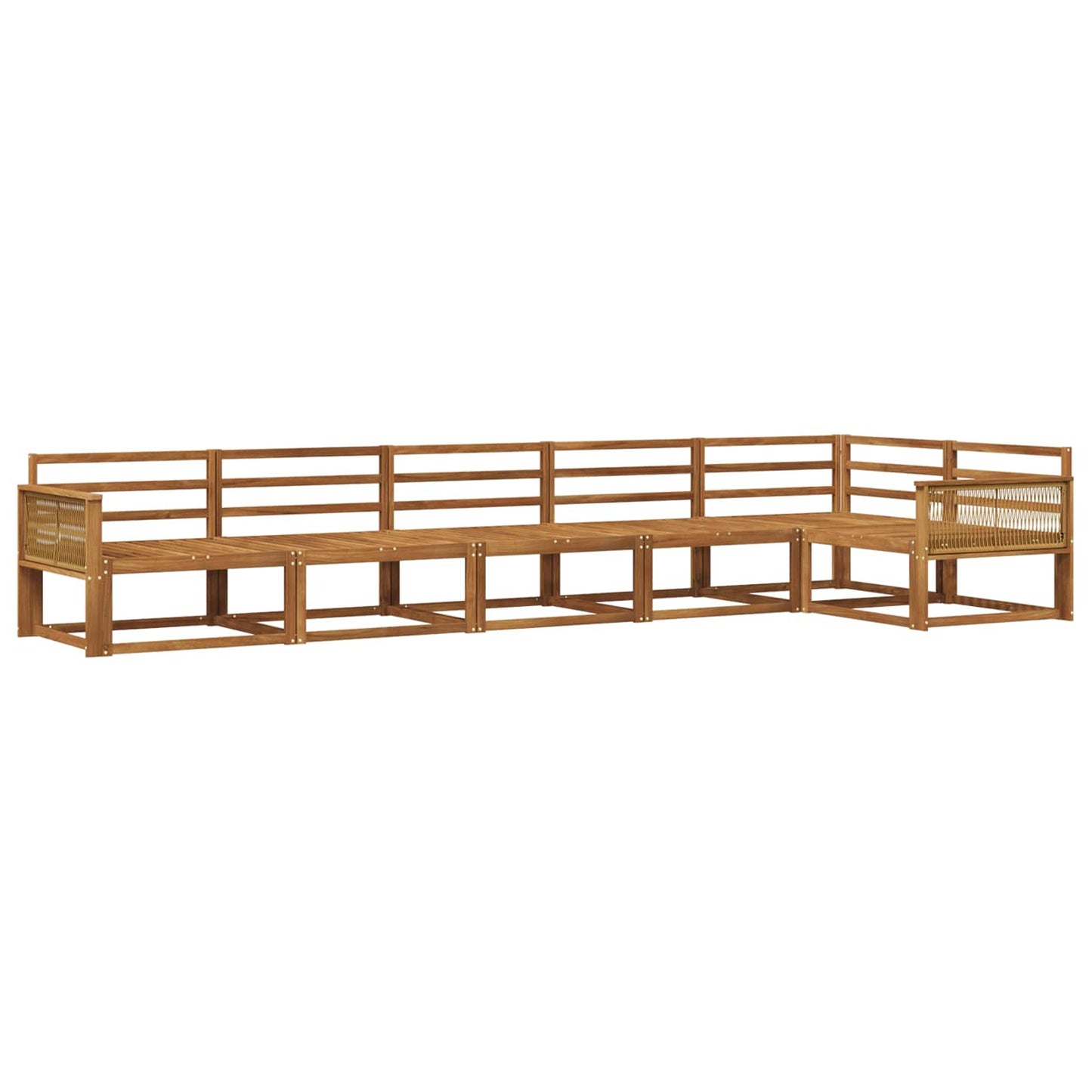 Outdoor Sofa Set 6 pcs Natural Solid Acacia Wood