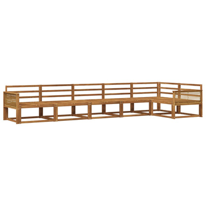 Outdoor Sofa Set 6 pcs Natural Solid Acacia Wood