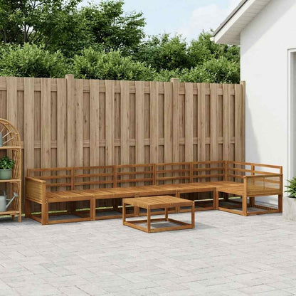 Outdoor Sofa Set 7 pcs Natural Solid Acacia Wood