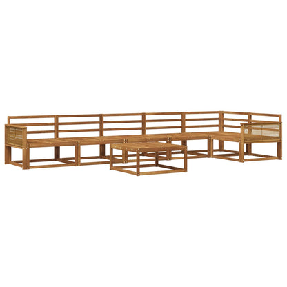 Outdoor Sofa Set 7 pcs Natural Solid Acacia Wood