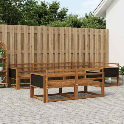 Outdoor Sofa Set 7 pcs Natural Solid Acacia Wood