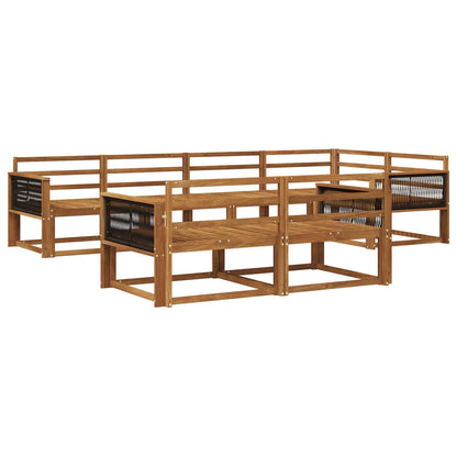 Outdoor Sofa Set 8 pcs Natural Solid Acacia Wood