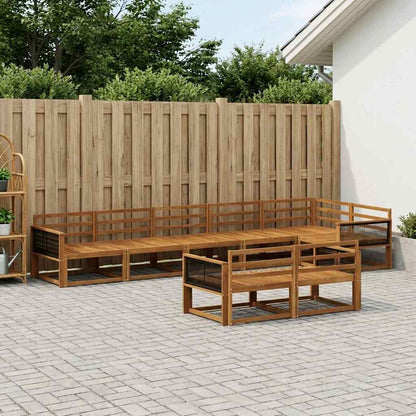 Outdoor Sofa Set 8 pcs Natural Solid Acacia Wood
