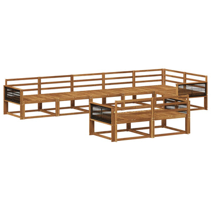 Outdoor Sofa Set 8 pcs Natural Solid Acacia Wood