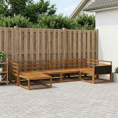 Outdoor Sofa Set 6 pcs Natural Solid Acacia Wood