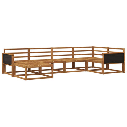 Outdoor Sofa Set 6 pcs Natural Solid Acacia Wood