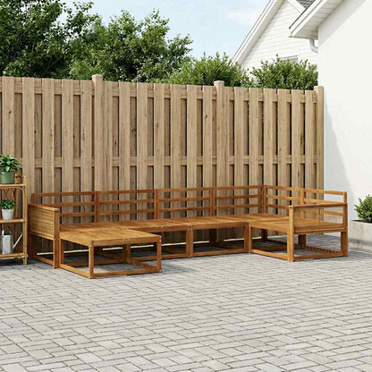 Outdoor Sofa Set 6 pcs Natural Solid Acacia Wood