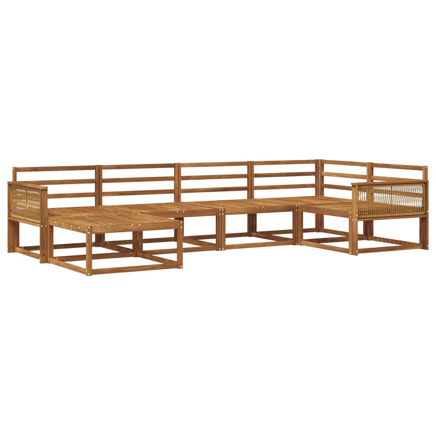 Outdoor Sofa Set 6 pcs Natural Solid Acacia Wood