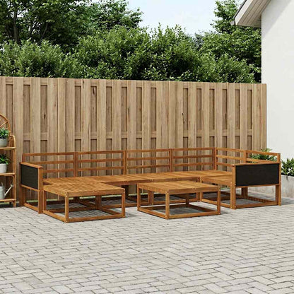 Outdoor Sofa Set 7 pcs Natural Solid Acacia Wood