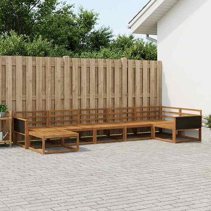 Outdoor Sofa Set 7 pcs Natural Solid Acacia Wood