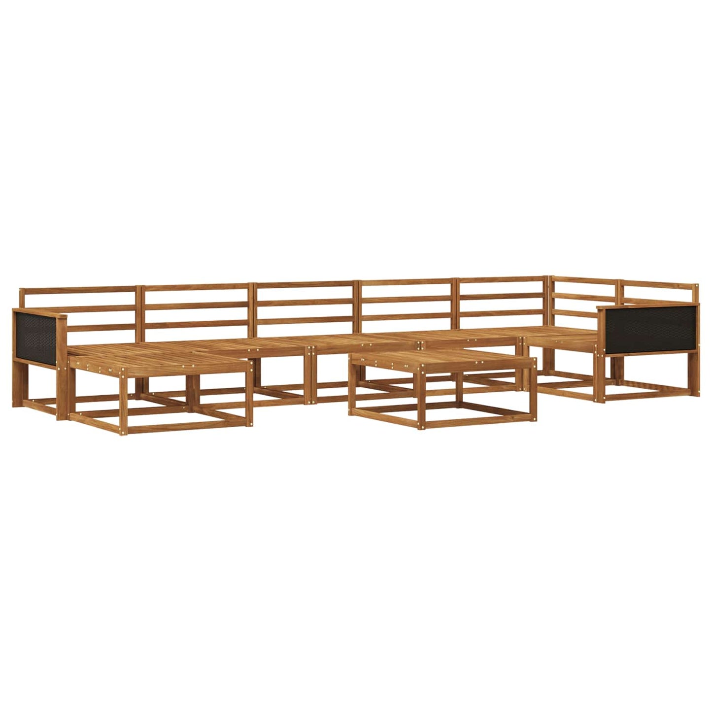 Outdoor Sofa Set 8 pcs Natural Solid Acacia Wood