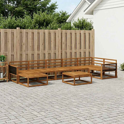 Outdoor Sofa Set 8 pcs Natural Solid Acacia Wood