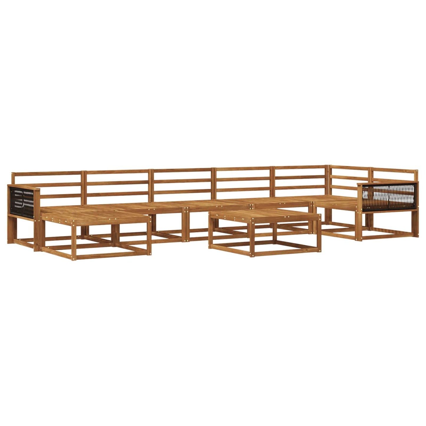 Outdoor Sofa Set 8 pcs Natural Solid Acacia Wood