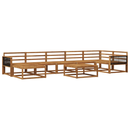 Outdoor Sofa Set 8 pcs Natural Solid Acacia Wood
