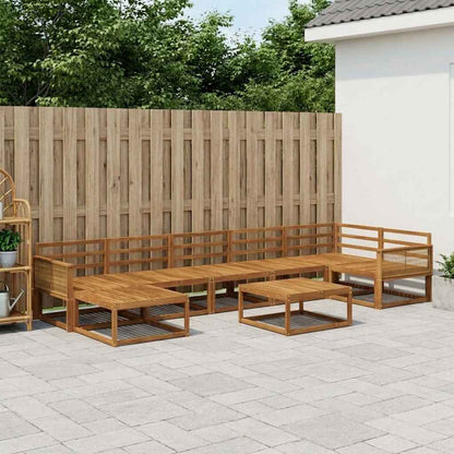 Outdoor Sofa Set 8 pcs Natural Solid Acacia Wood