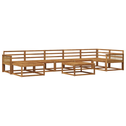 Outdoor Sofa Set 8 pcs Natural Solid Acacia Wood