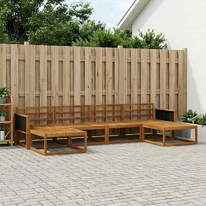 Outdoor Sofa Set 6 pcs Natural Solid Acacia Wood