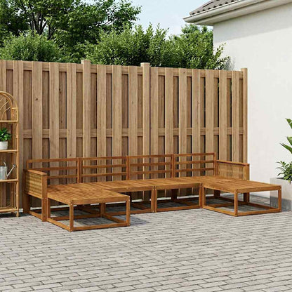 Outdoor Sofa Set 6 pcs Natural Solid Acacia Wood