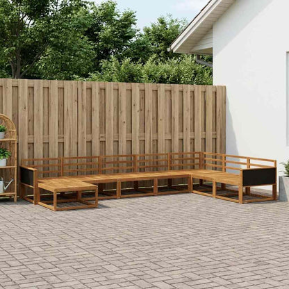 Outdoor Sofa Set 8 pcs Natural Solid Acacia Wood