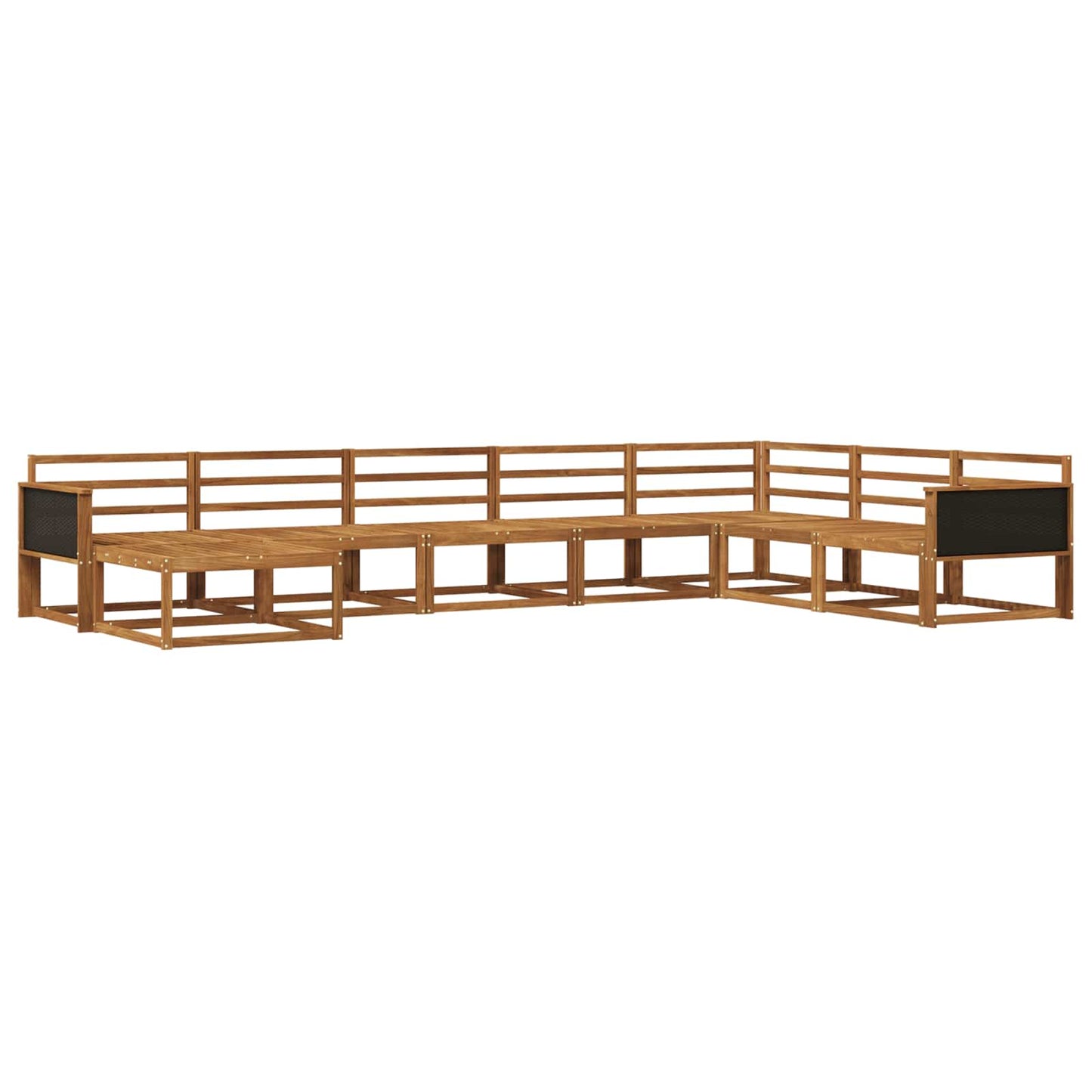Outdoor Sofa Set 8 pcs Natural Solid Acacia Wood