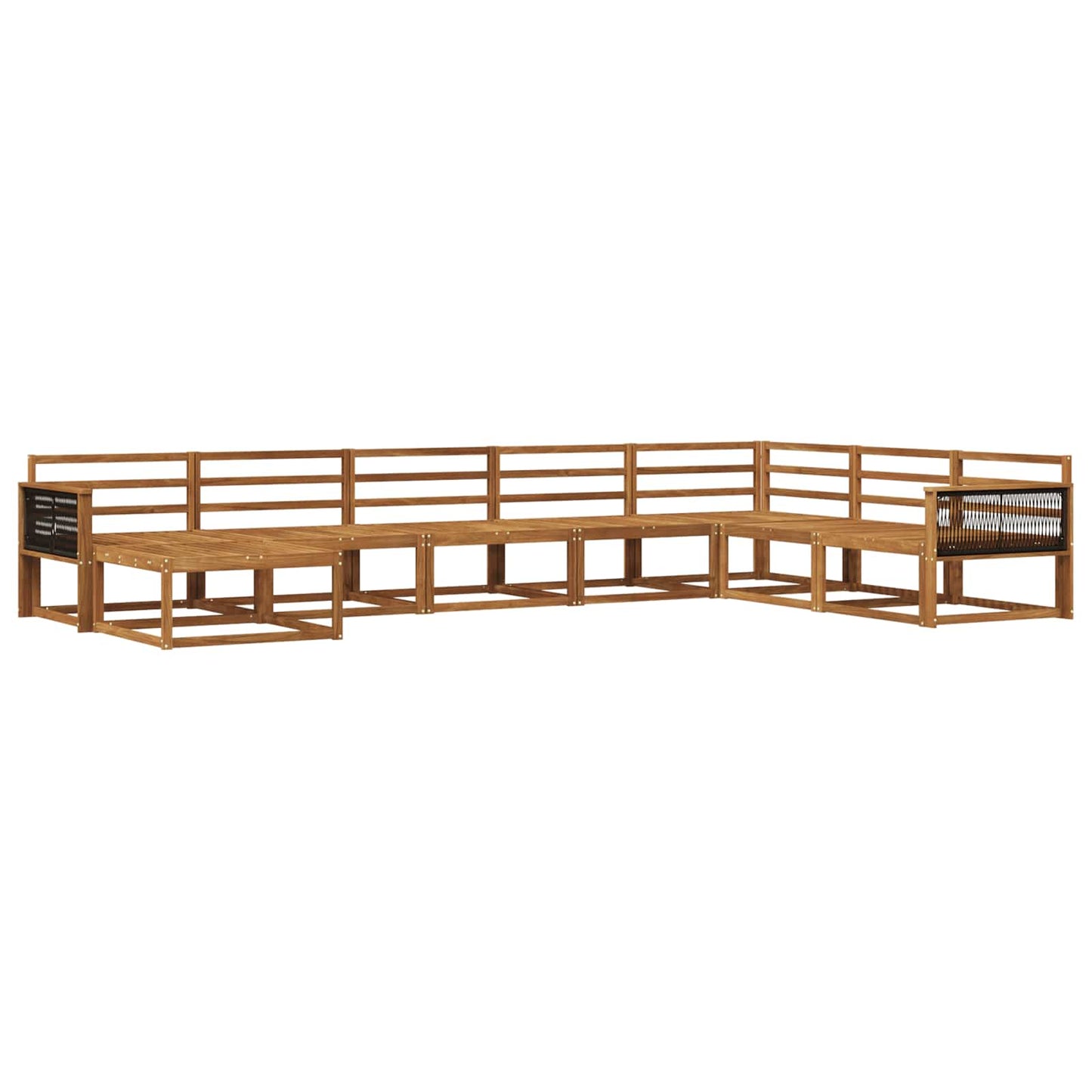 Outdoor Sofa Set 8 pcs Natural Solid Acacia Wood
