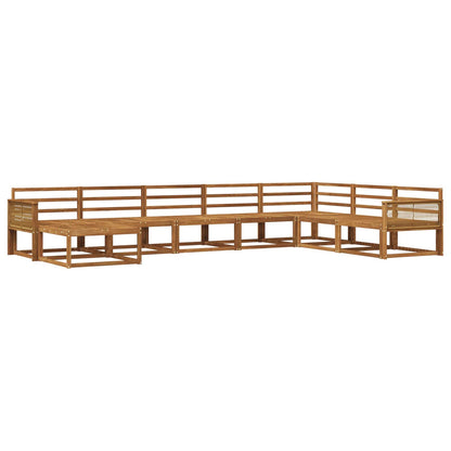 Outdoor Sofa Set 8 pcs Natural Solid Acacia Wood