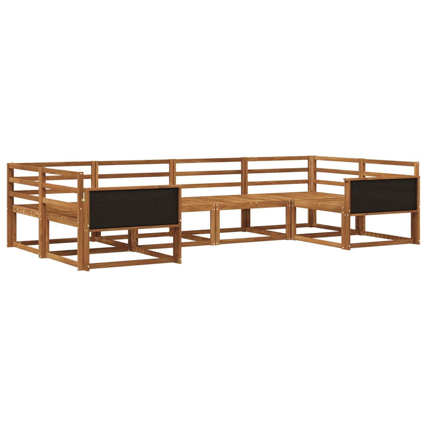 Outdoor Sofa Set 6 pcs Natural Solid Acacia Wood