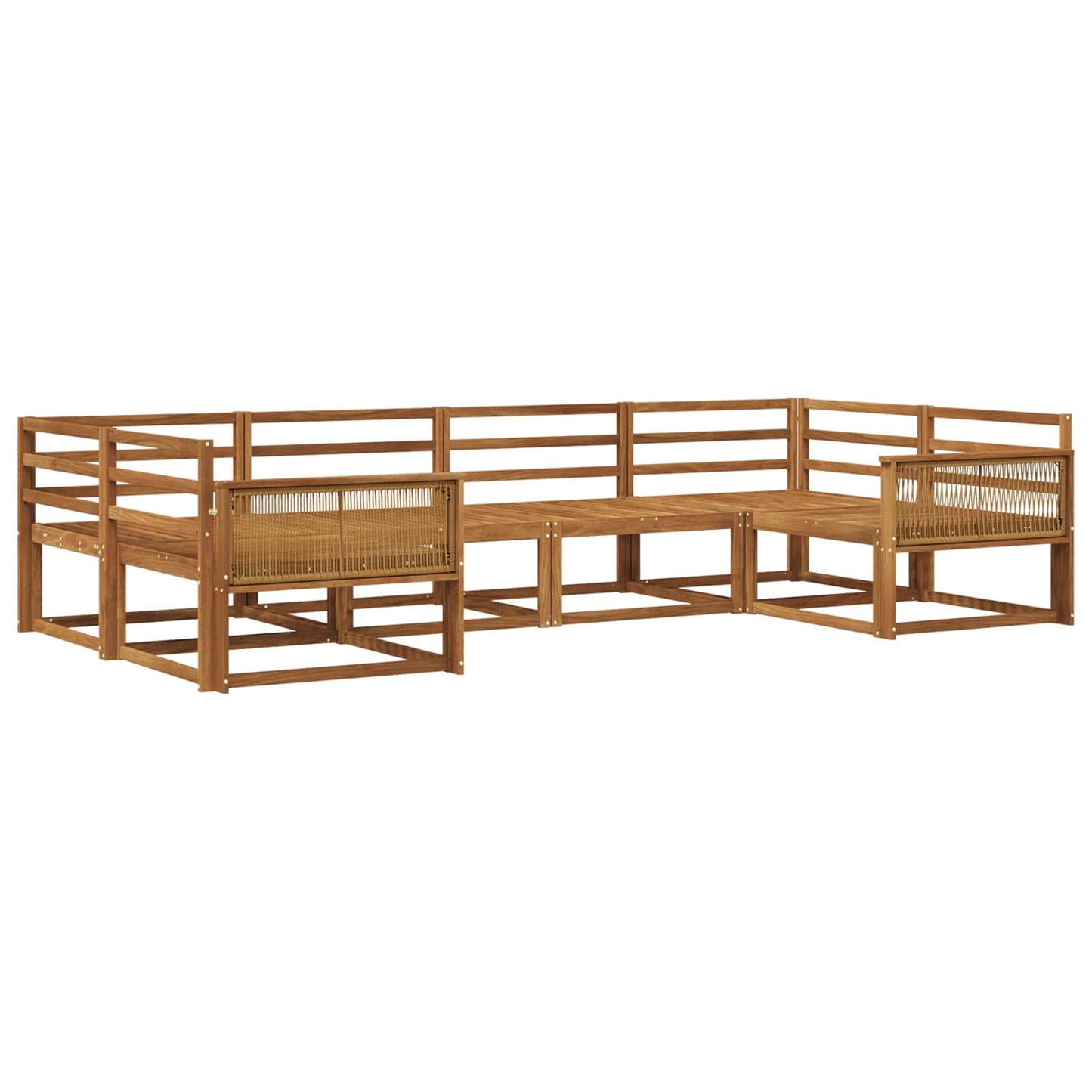 Outdoor Sofa Set 6 pcs Natural Solid Acacia Wood