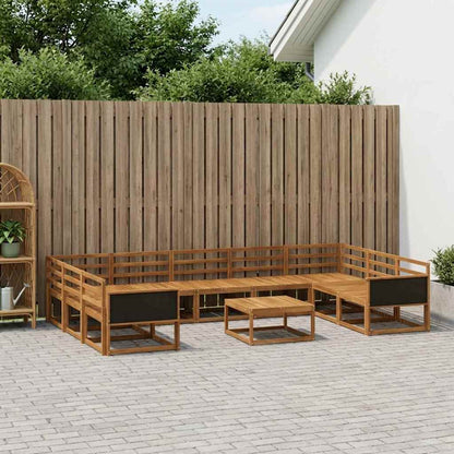 Outdoor Sofa Set 10 pcs Natural Solid Acacia Wood