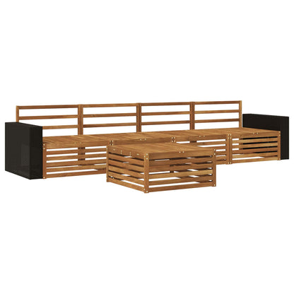 Outdoor Sofa Set 5 pcs Natural Solid Acacia Wood