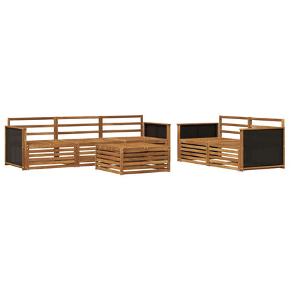 Outdoor Sofa Set 6 pcs Natural Solid Acacia Wood