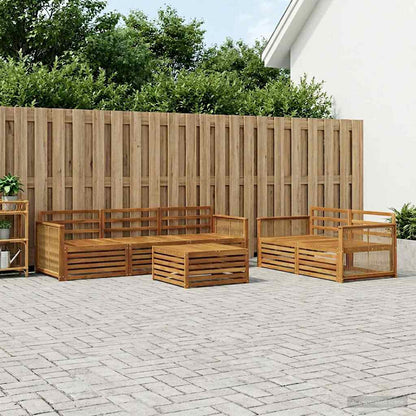 Outdoor Sofa Set 6 pcs Natural Solid Acacia Wood