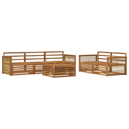 Outdoor Sofa Set 6 pcs Natural Solid Acacia Wood